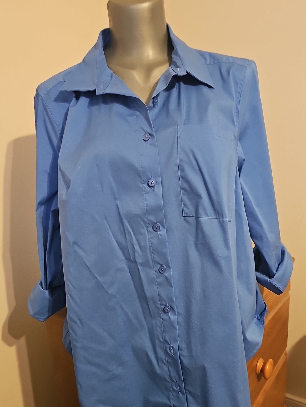 torrid Periwinkle Blue Button-Front Shirt